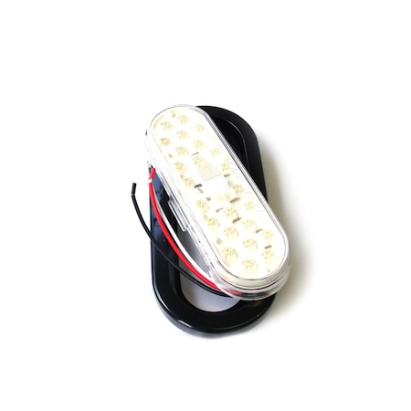 6X2.5In White Led Truck Light (W/ Grommet) (Pair)